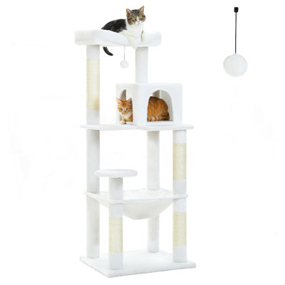 Arbre à chat 56,3 po en sisal avec 2 portes
