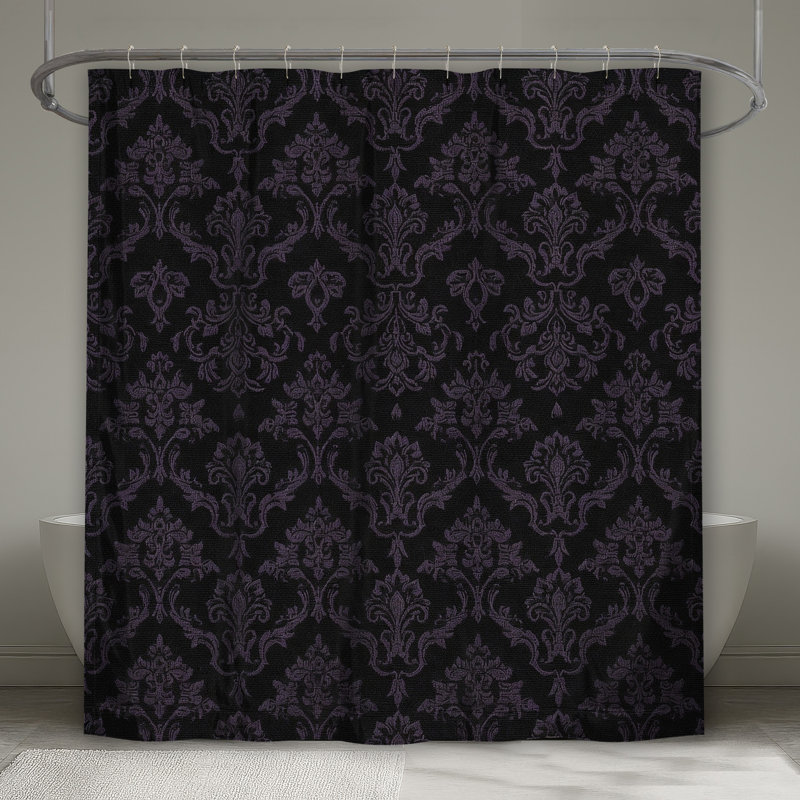 Rideaux de douche damassés extra longs, L 70 po x H 72 po