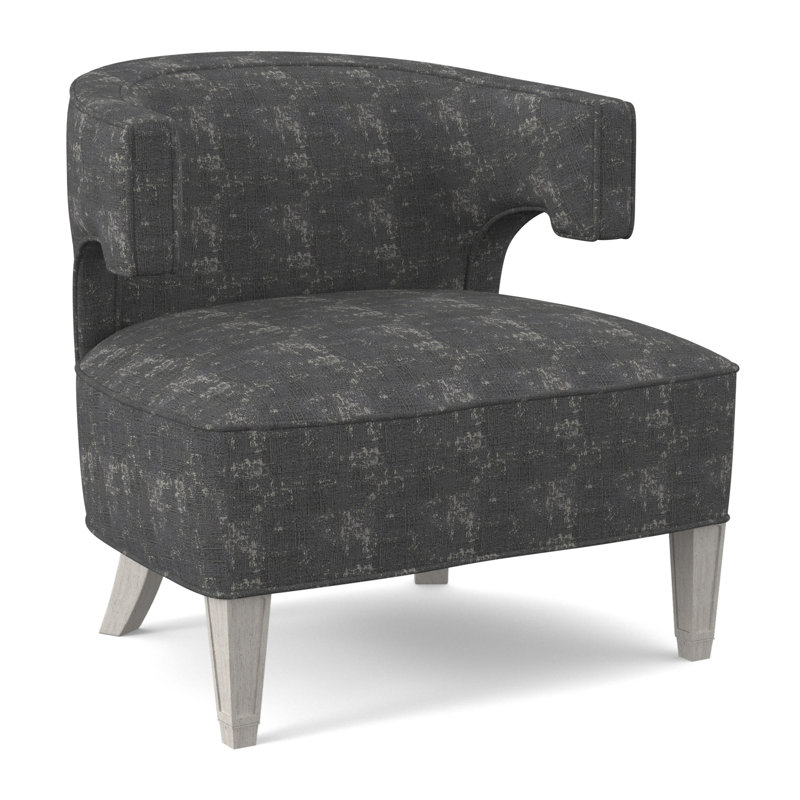 Laurel Barrel Chair, Bisque, Filigree Ivory 100% Polyester