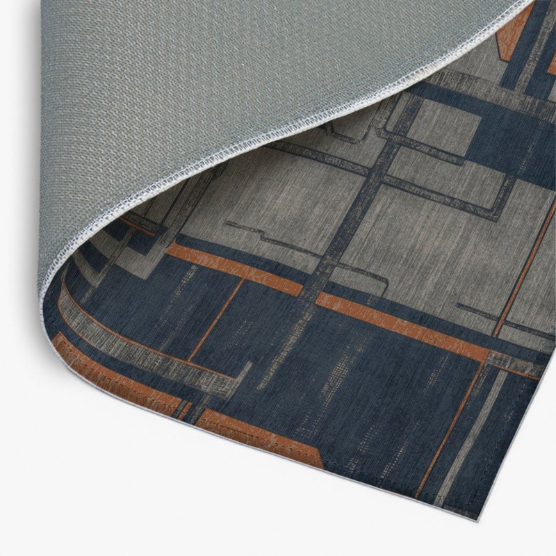 Tapis turc intérieur et extérieur gris, Rectangulaire 2 pi x 3 pi