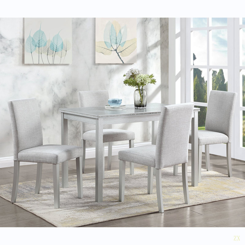 Chaises de salle à manger seulement, ensemble de chaises de salle à manger pour 4 personnes, chaise de cuisine avec siège rembourré, chaise d'appoint pour salle à manger