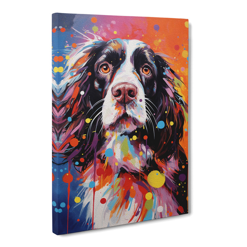 English Springer Spaniel Expressionism No.2 - Wrapped Canvas, 60cm H x 40cm W x 3cm D