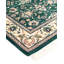 Tapis unique noué à la main Hayner - ivoire / émeraude, 2 pi 6 po x 12 pi 7 po Hayner