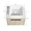 Ensemble de meuble-lavabo moderne 24 po avec lavabo en céramique, meuble-lavabo mural en chêne blanc avec porte à fermeture douce