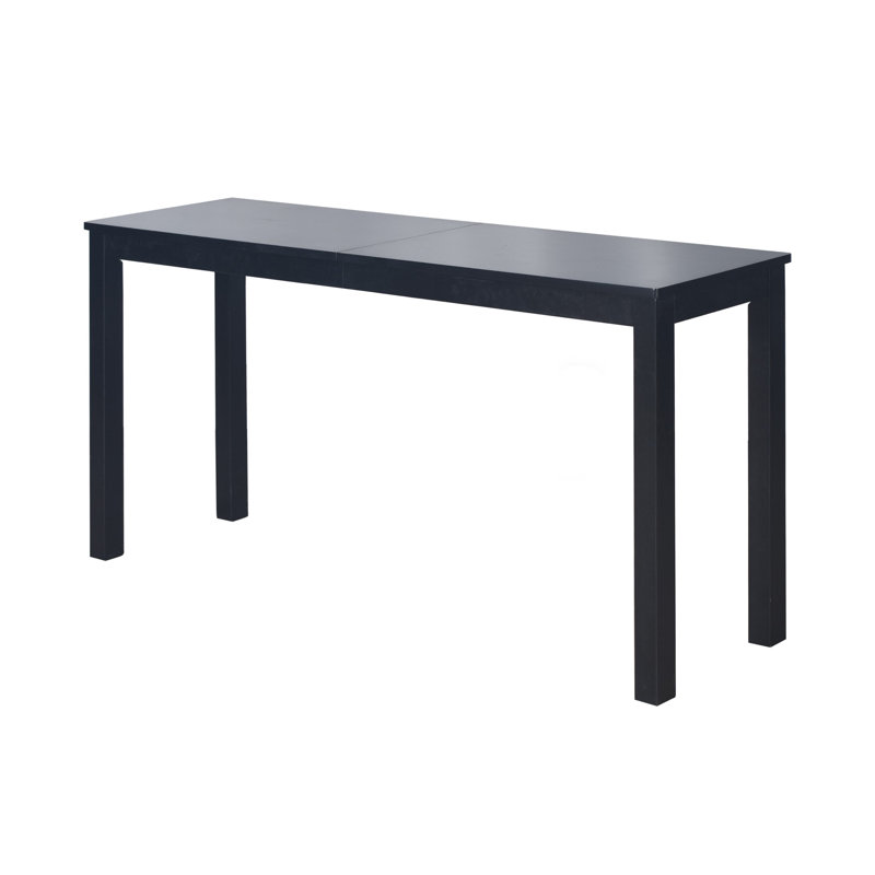 Musie Solid Wood Base Writing Desk, Black