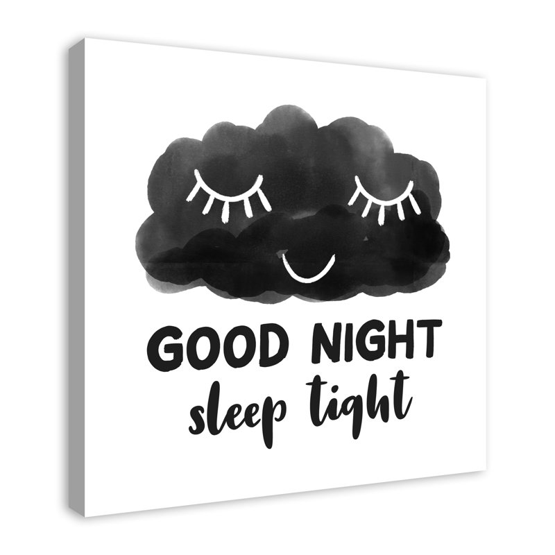 Art étroit good night sleep Macklin, H 30 po x l 30 po x P 1,25 po, Toile tendue