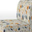 Fauteuil de chambre rembourré bleu et blanc