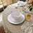White Embossed Mesh Bone China Dinnerware With Lightweight Durable Chip Resistant Design-1297154106