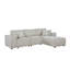 Canapé d'angle réversible Harvey 104 po en lin beige - Canapé 3 places en forme de L avec ressorts ensachés, conforme à la norme CARB II
