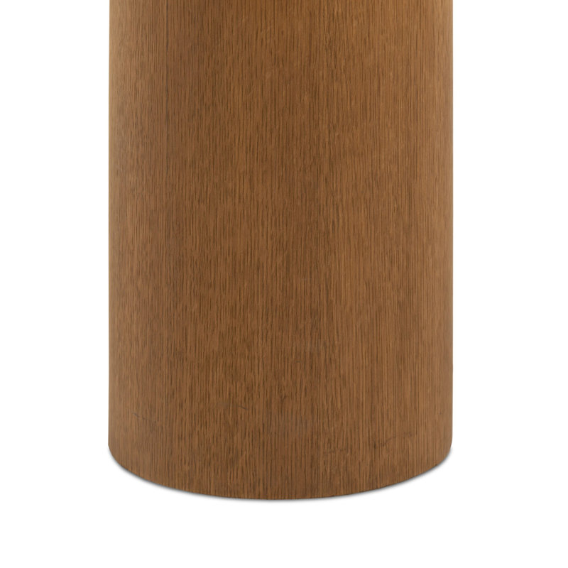 Haney Floor Lamp, Polyester Blend, Light Smoked Oak Veneer