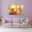 Art africain de paysage africain abstrait de fleurs de marguerite rétro vintage-129002826