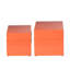 Set of 2 Decorative Wooden Storage Boxes, Orange Lacquer Finish with Silver Geometric Clasps-473910878