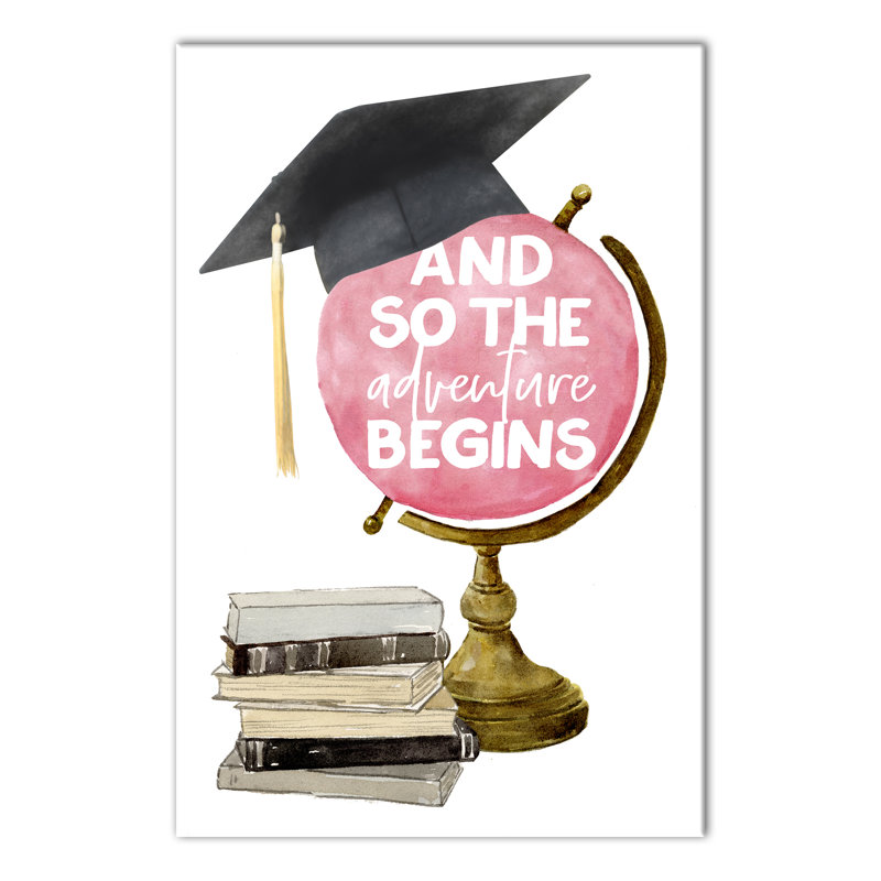 " Adventure Begins Graduation Globe "