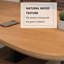 Bureau de direction moderne en bois massif brun de 55,12 po-129182127