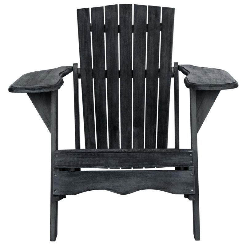 Chaise Adirondack en bois Melida, Gris ardoise foncé