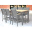 Narrow Counter Height 82" Teak and Aluminum Table-1330932849