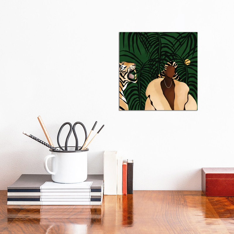 In The Wild (Green) by Bria Nicole - Print on Canvas, 30.48 cm H x 30.48 cm W, Wrapped Canvas