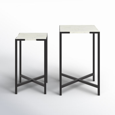 Mckinley Marble Top End Table Set