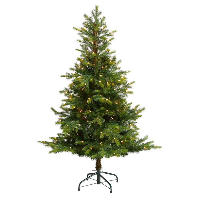 Lighted Artificial Spruce Christmas Tree, 5' H