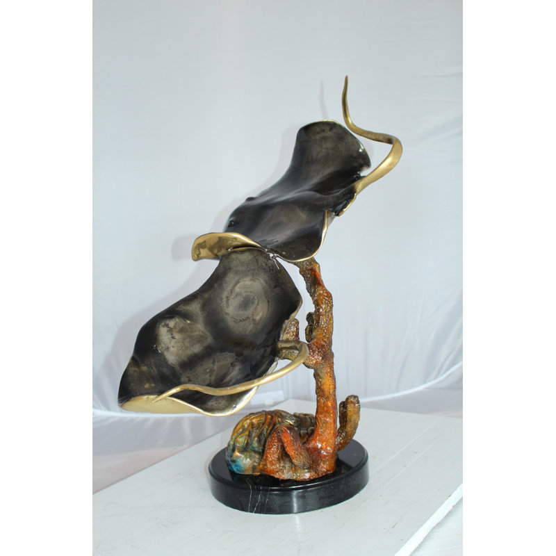 Bernabe Two Manta Ray Raging Statue