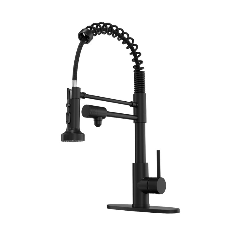 mondawe Pull Down Kitchen Faucet, Brushed Nickel