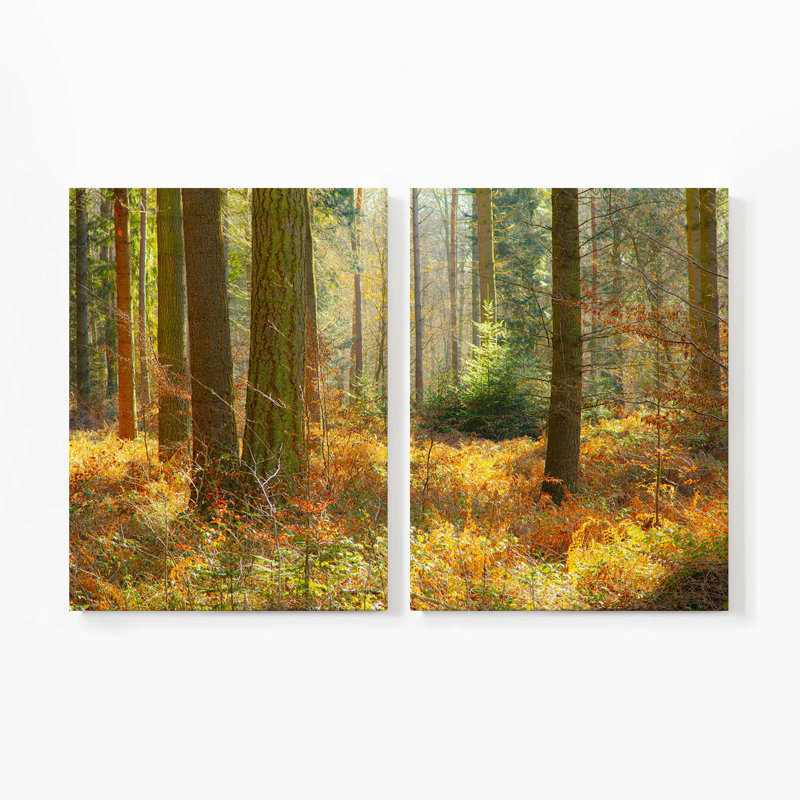 Autumn Whispers en Normandie | Impression sur toile 2 panneaux, H 36 po x l 54 po
