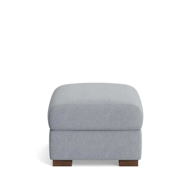 Catalina Ottoman, Performance Weave - Zinc