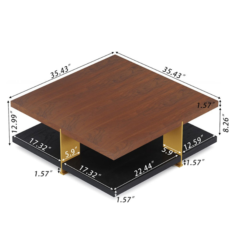 Classica Square Wood Coffee Table