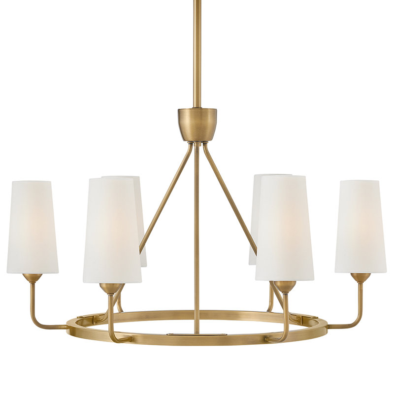 Ardea 6-Light Chandelier, Laiton héritage