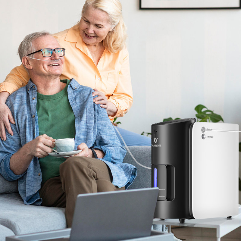 Portable Oxygen Concentrator 1-7L/min with Dedicated Nebulizer Port – Adjustable Flow, Low Noise