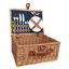 2 Person Wicker Fitted Picnic Hamper with Tweed Effect Lining-25504376