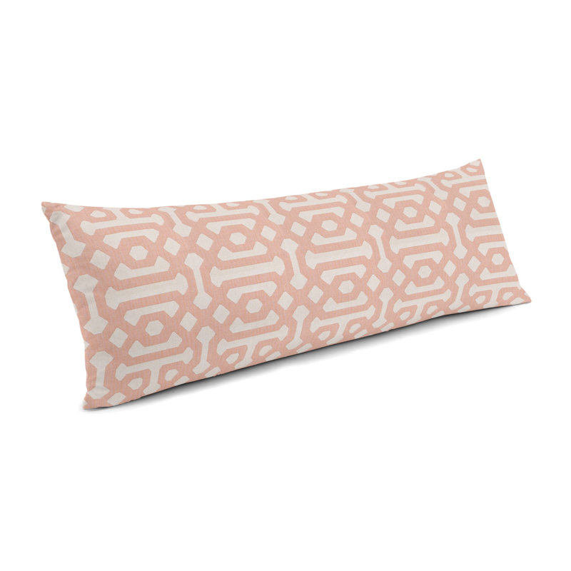 Housse de coussin d'extérieur rectangulaire Sunbrella®, Corail pâle, 14 po x 48 po