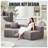 Chenille Curved Sectional Sofa - Modular Semi-Circular Couch with Piano Key Design-1021763549