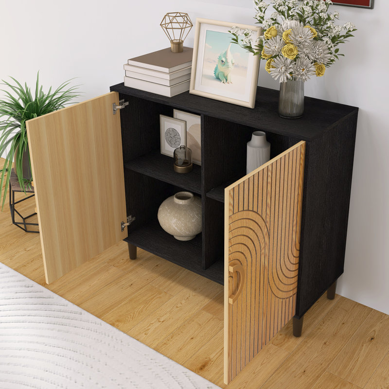 Armoire d'appoint 36 po en MDF à 2 portes avec tablette réglable