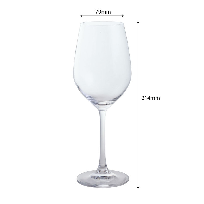 Dartington Crystal Bar Six White Wine Glasses