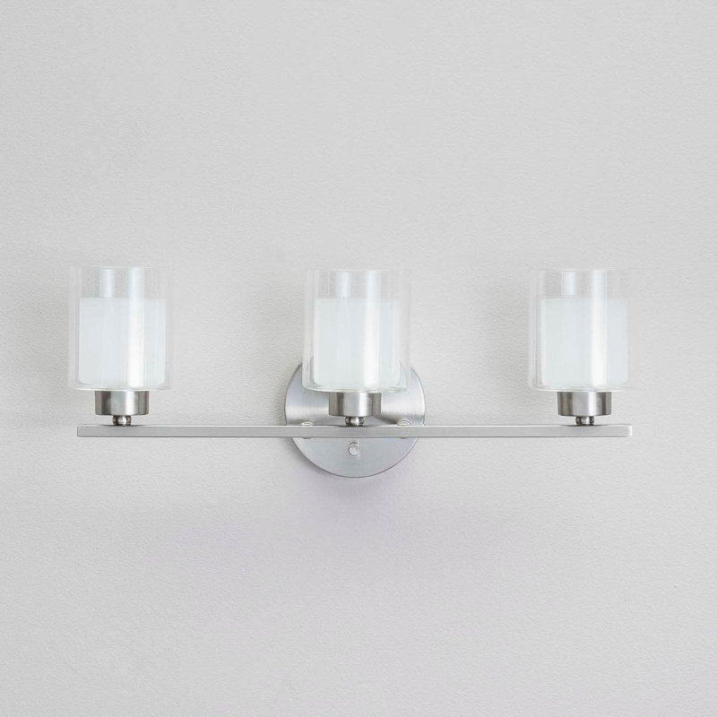 Leith Triple Wall Sconce Iron Armed Sconce, Brushed Nickel
