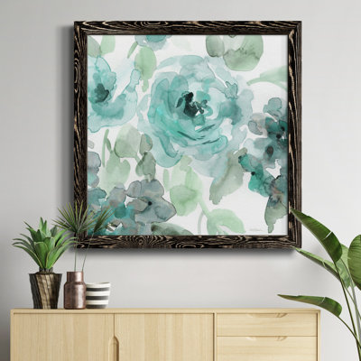 «Blue Mosaic I», reproduction d'art sur toile encadrée