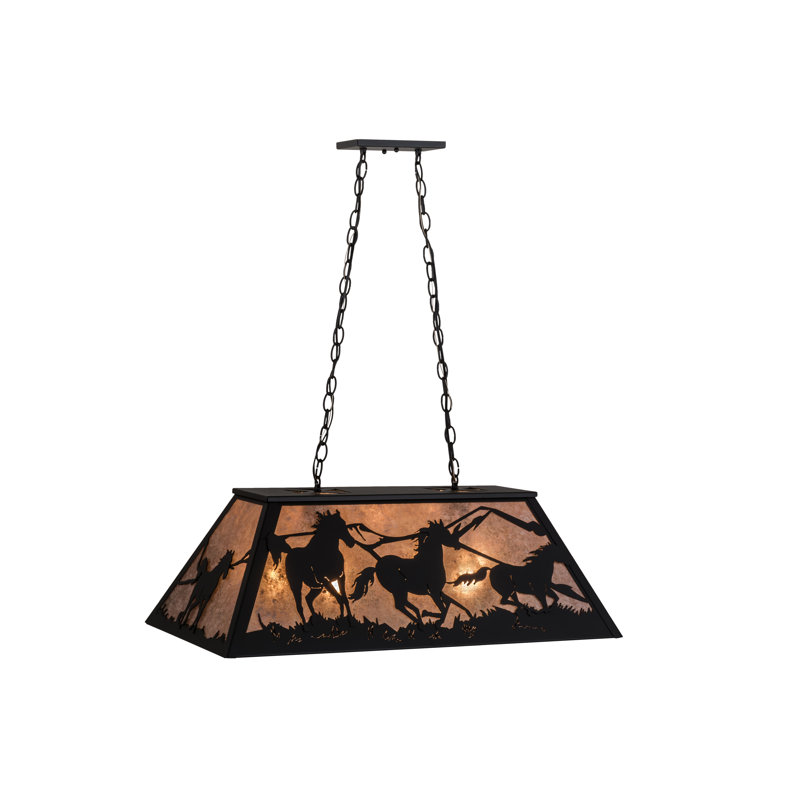 Rustic Lodge 6 - Light Pendant, Black