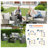 4-Piece All Weather Wicker Patio Conversation Set with Gray Cushions and Glass Table-1209945676