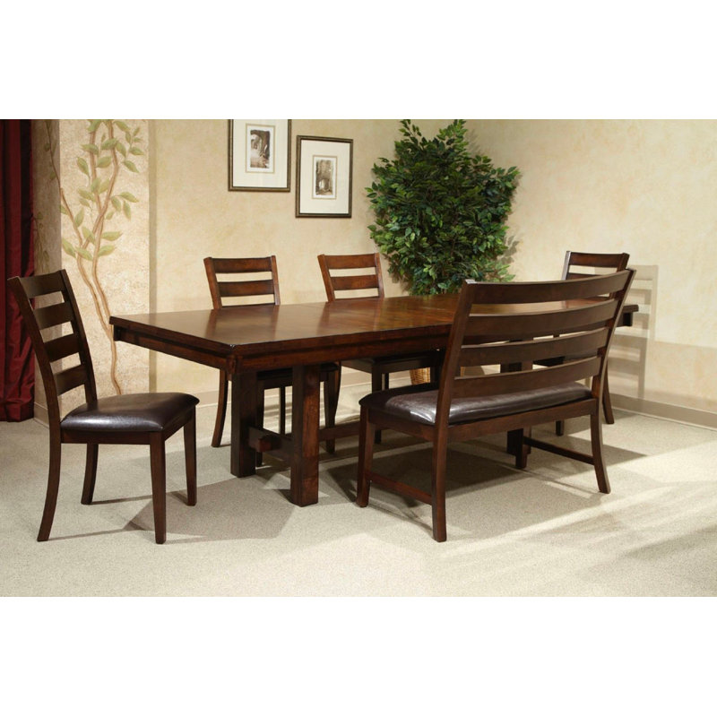 Extendable Solid Wood Base Dining Table