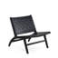 Fauteuil d'appoint en cuir de frêne de couleur noire Maintenon-1136037567