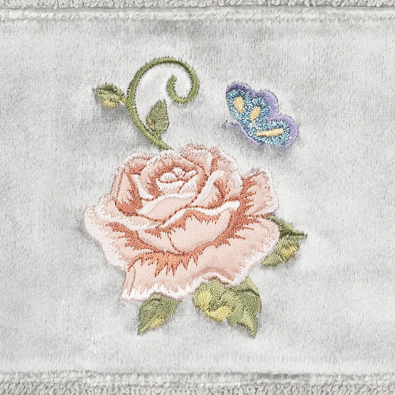 Débarbouillette en coton Rebecca, Gris clair