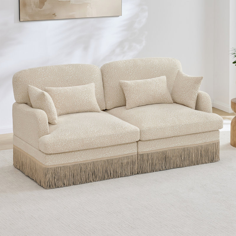 Canapé Comfy Chenille Leopard, Beige