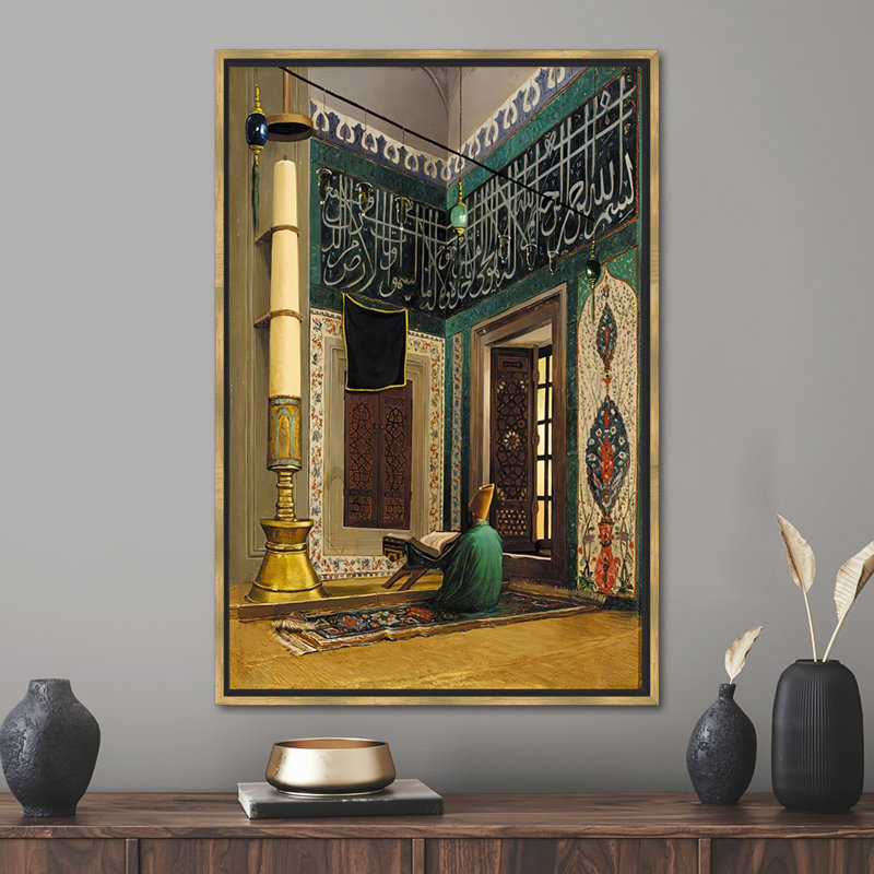 Print on Canvas, 25 cm H x 35 cm W, Gold Floater Framed