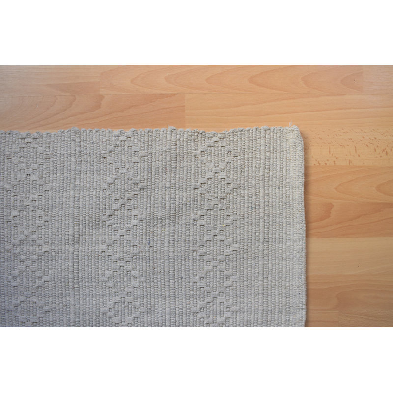 Gaither Solid Colour Hand Woven Area Rug, Rectangle 75 x 115cm