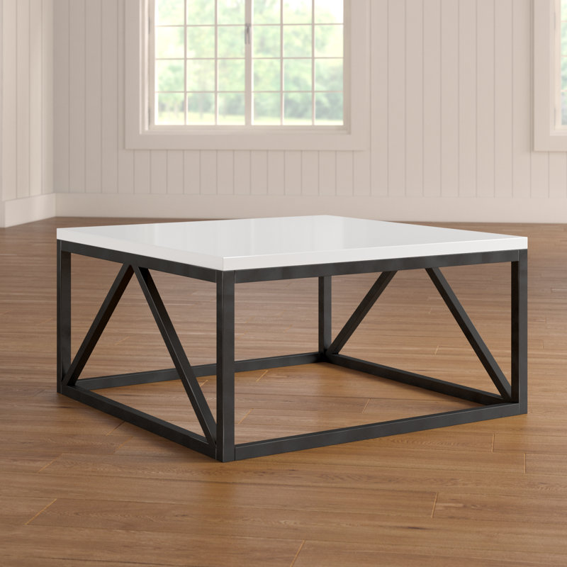 Hambly Coffee Table, White, Black
