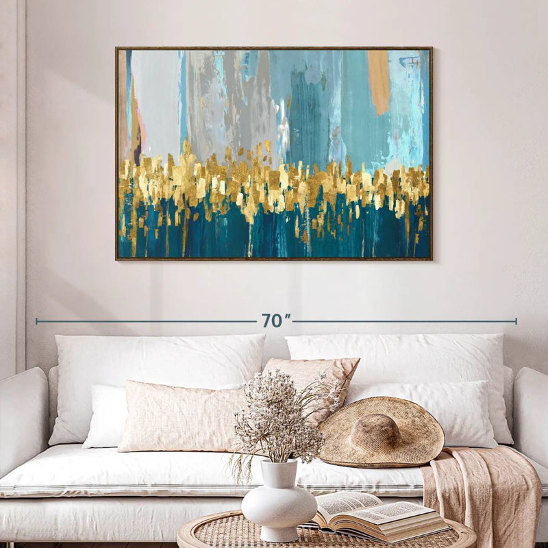 Starlight, 46 po x 31 po, Cadre flottant noyer