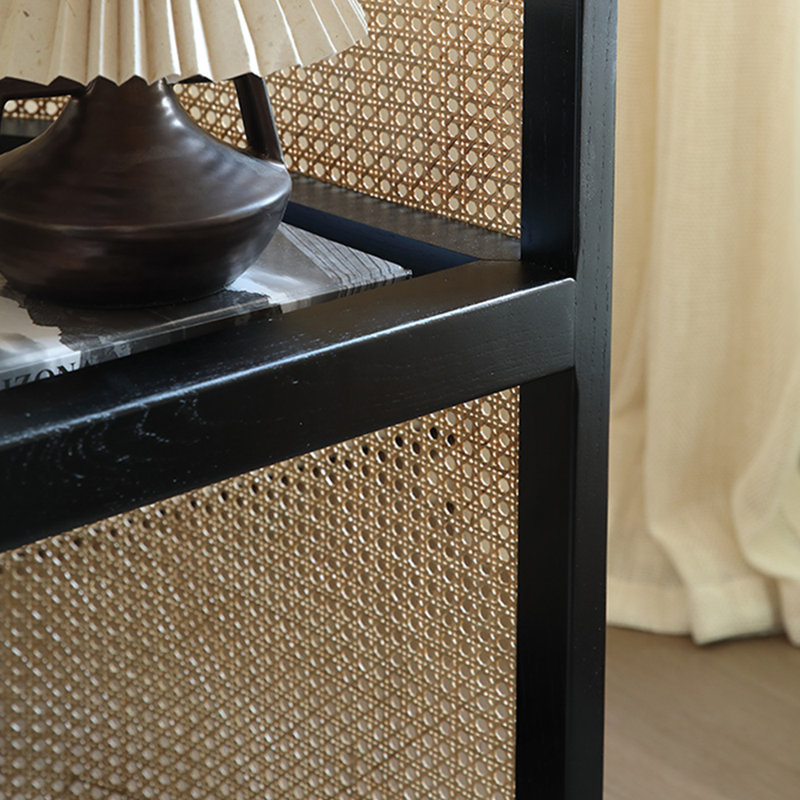 Japanese Style Rattan Bookcase