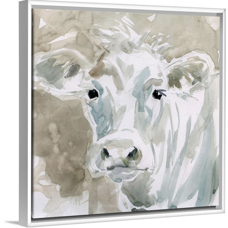 Boss E - reproduction d'art sur toile, Cadre flottant blanc, H 37,7 po x l 37,7 po x P 1,75 po
