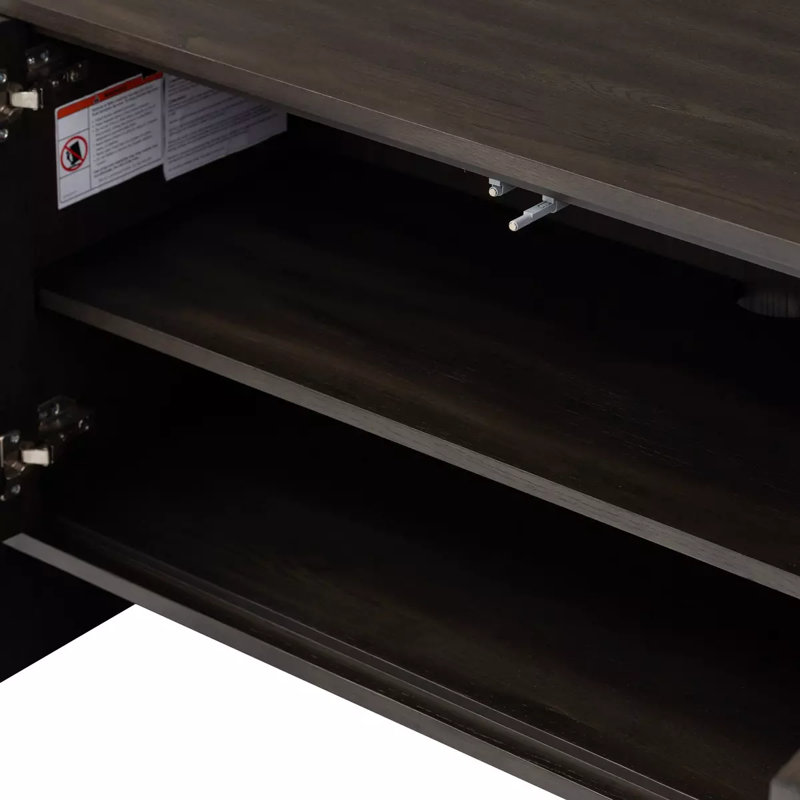 Fisher Media Console, Smoked Black Veneer